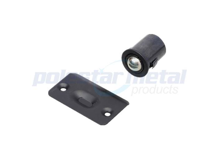1'' Interior Matte Black Door Hardware Adjustable Drive In Ball Catch For Hotel