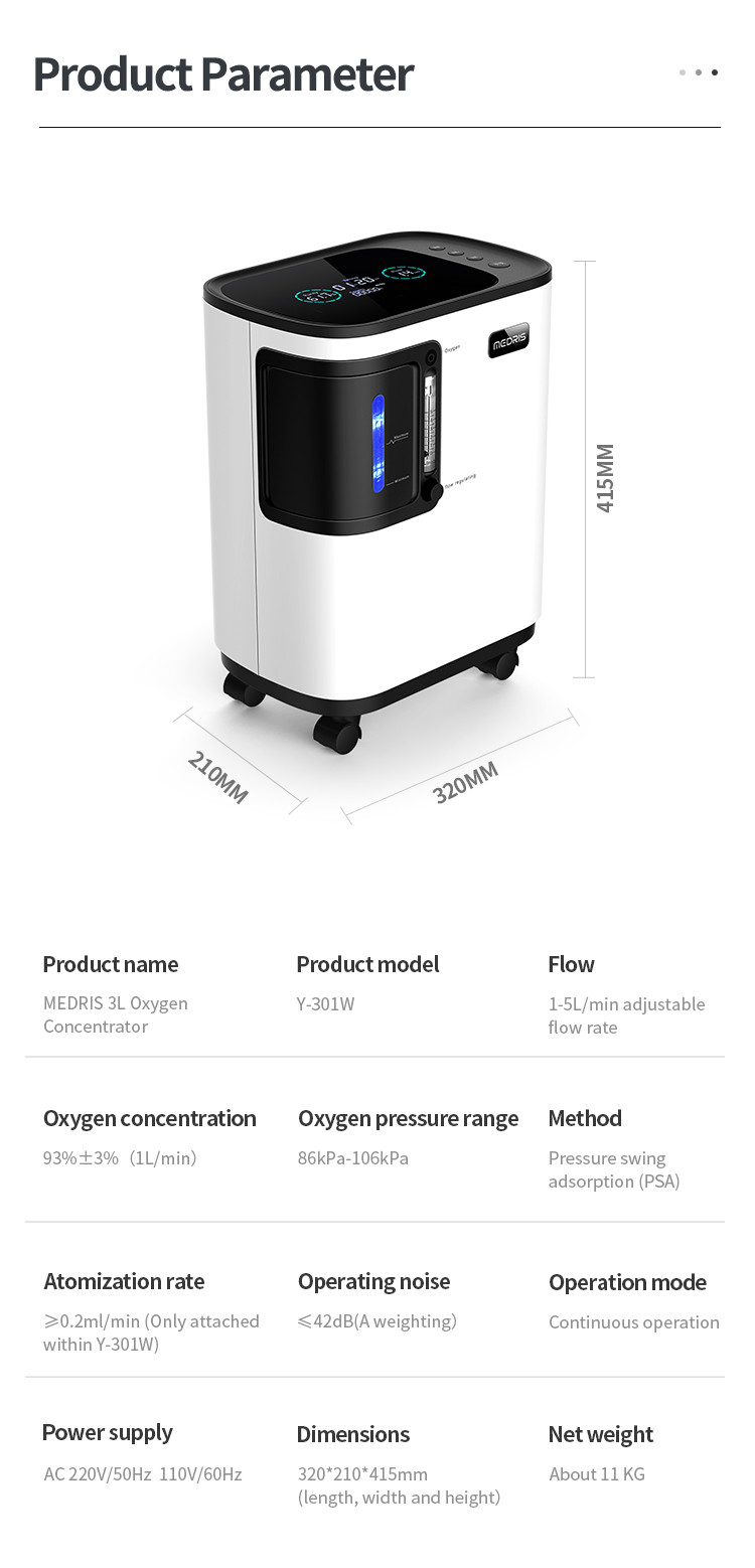 Wireless Oxygen Concentrator ,Portable Medical Oxygen Concentrator 3L With Liquid Crystal Display