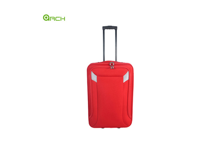 Economic 600D Polyester Trolley Case Soft Sided Luggage with One Front Pocket