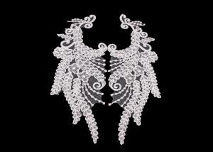 China Polyester Angel Wings Lace Collar Applique For Fashion Show DIY Lace Patch on sale