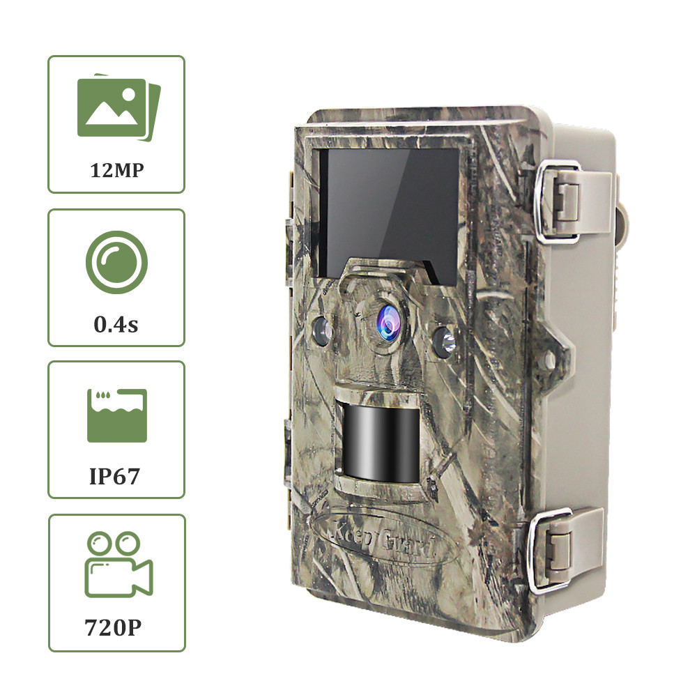 Portable Wildlife Motion Sensor Camera , 12MP Deer Hunting Video Cameras