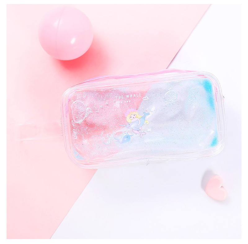 Quicksand Effect Travel Portable PVC Clear Cosmetic Bag