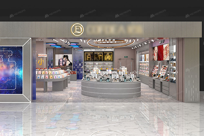 Customized Beauty Shop Cabinet Design Case 185sqm Cosmetic Store Display Furniture for Skincare Store Design