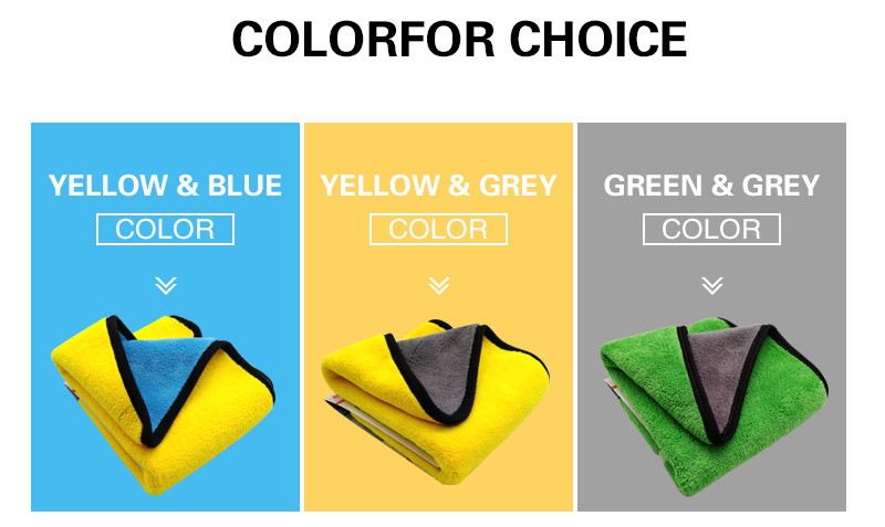 Soft Durable Yellow Car Wash Microfiber Towels Car Wash Drying Towels