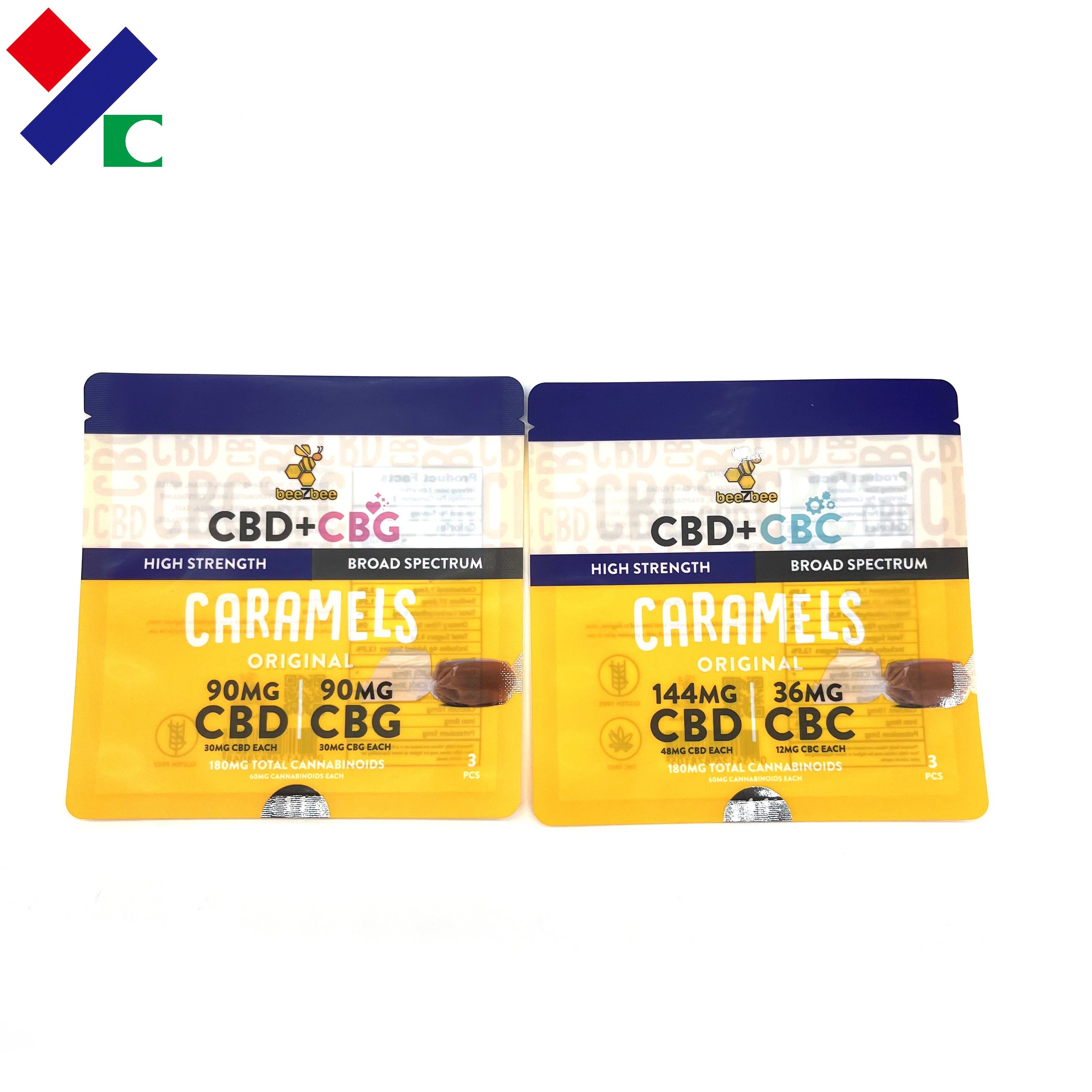 High Barrier 3 Sides Seal Pouch NY LDPE Custom Printed Embossed Food Plastic Bag Tear Notch