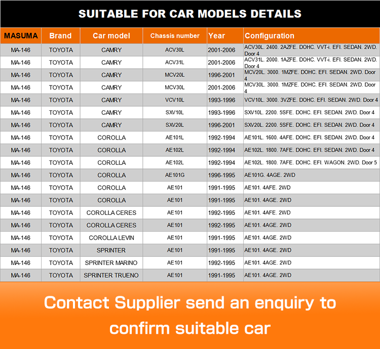 TOYOTA CAMRY ACV30 Control Arm 48780-12020 For 2001-2008 Year Reference NO. AW1420607