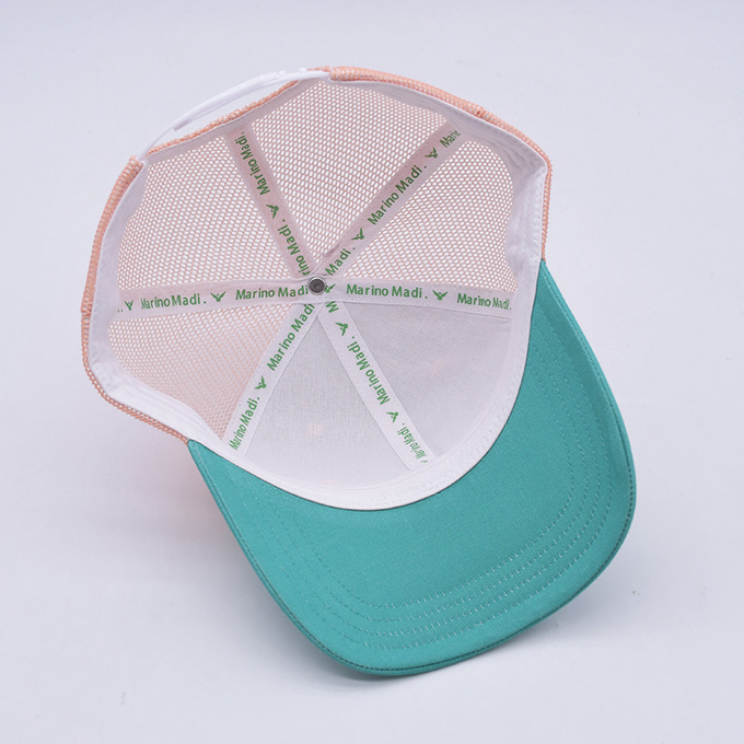 factory price Six Panel Constructured Trucker Baseball Cap Match The Fabric Color