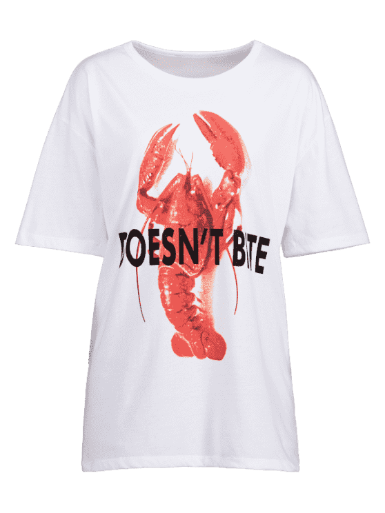 2018 Summer White Short Sleeve Printed Cotton Women T Shirt
