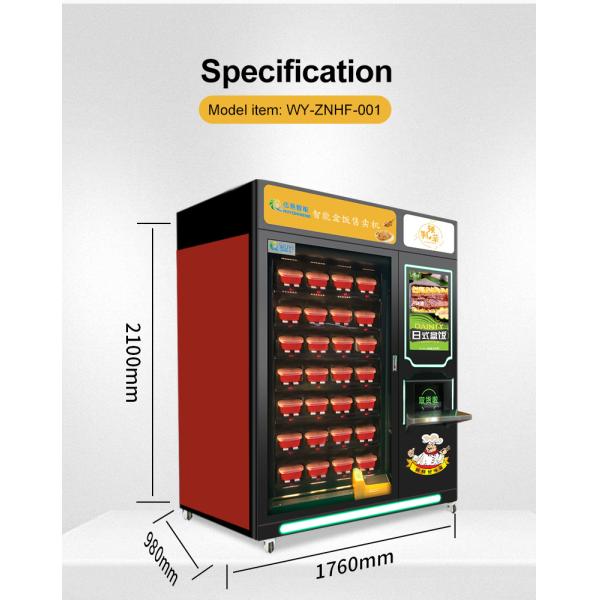 Commercial Automatic Fast Food Box Lunch Bread Sandwiches Vending Machine Hot Food Vending Machines