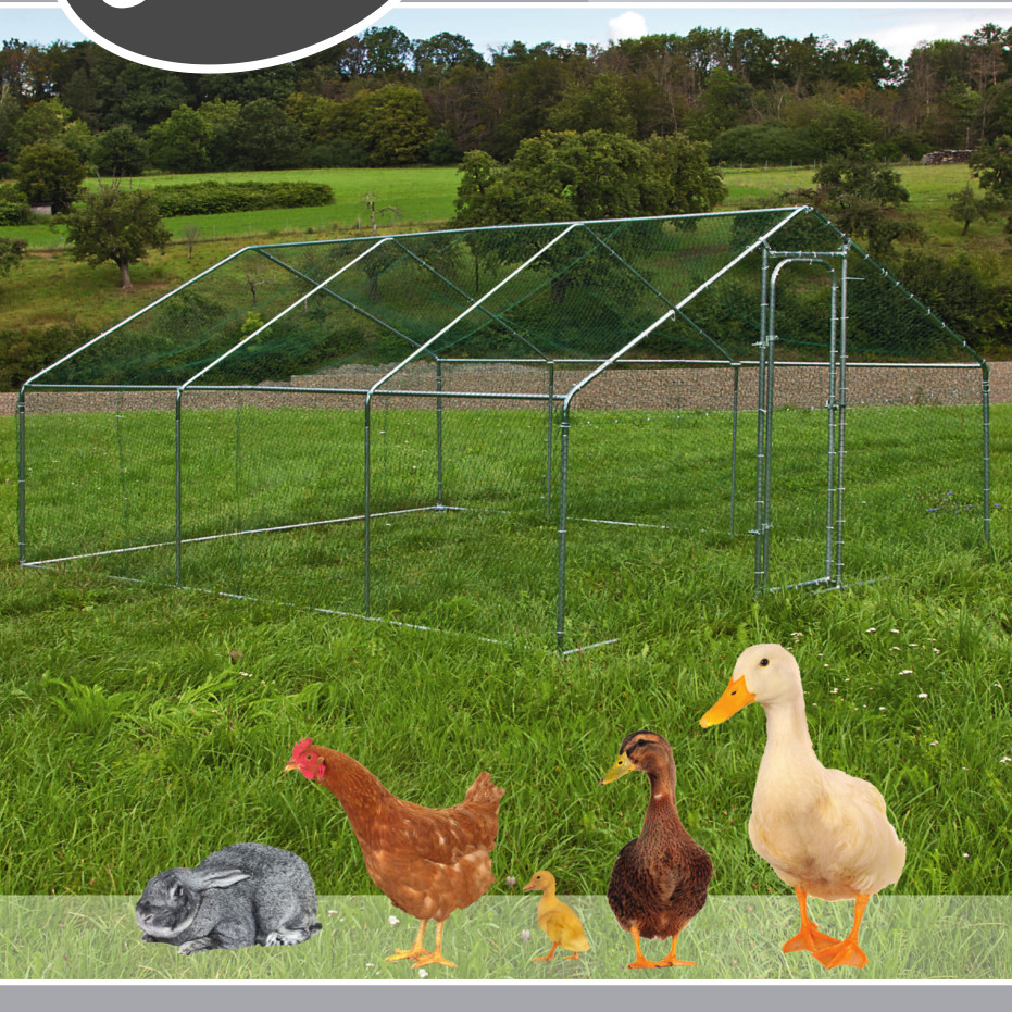 Outdoor Heavy Duty 6x3x2m Dog Run Chicken Coop