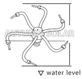Windmill Rotating Water Fountain Nozzles Stainless Steel DN40 With Color Lamps