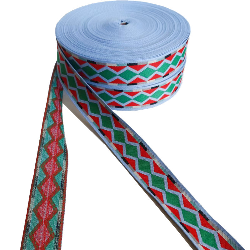 Lettered Colored Polyester Jacquard Webbing For Handbag Strap Belt