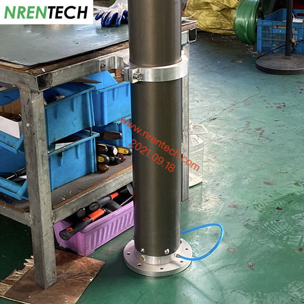 12m mobile telescoping mast 30kg payloads 2.55m closed height-pneumatic lifting