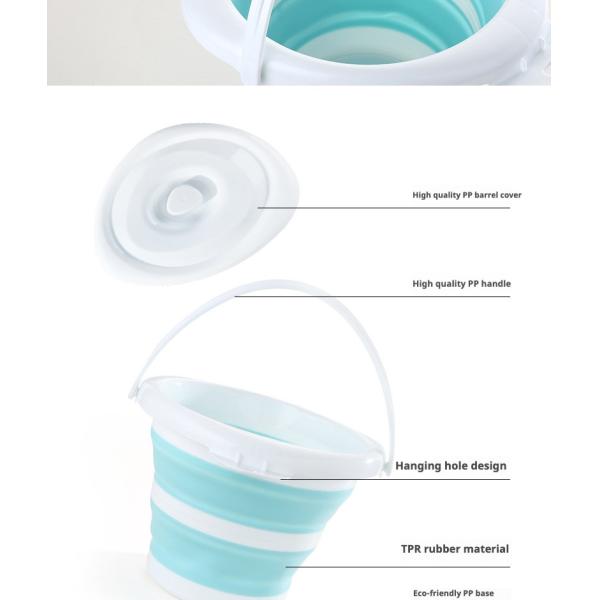 Portable Foldable Plastic Bucket Lightweight Design Easy To Store