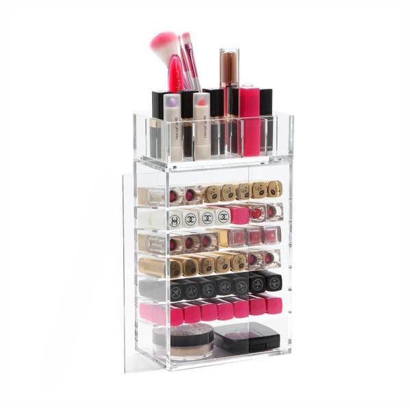 Lipstick Holder Acrylic Lipstick Tower Cosmetic Makeup Organizer Display Stand