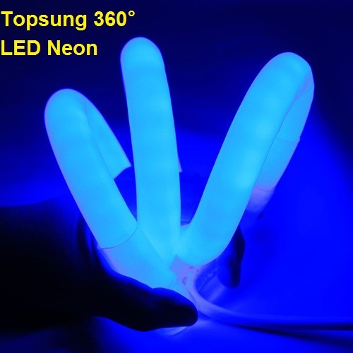 blue color mini round neon flex 360 degree emitting 12V SMD2835 rope light