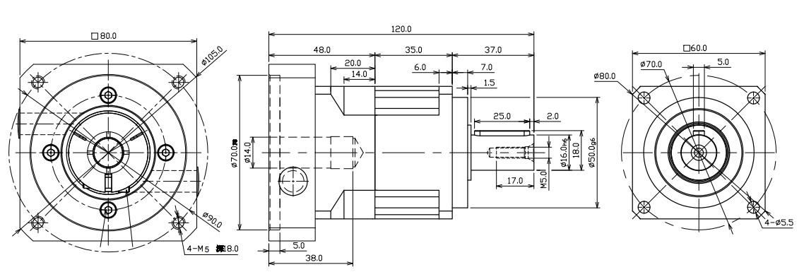 24V 400W 1500 Rpm BLDC Planetary Gear Motor