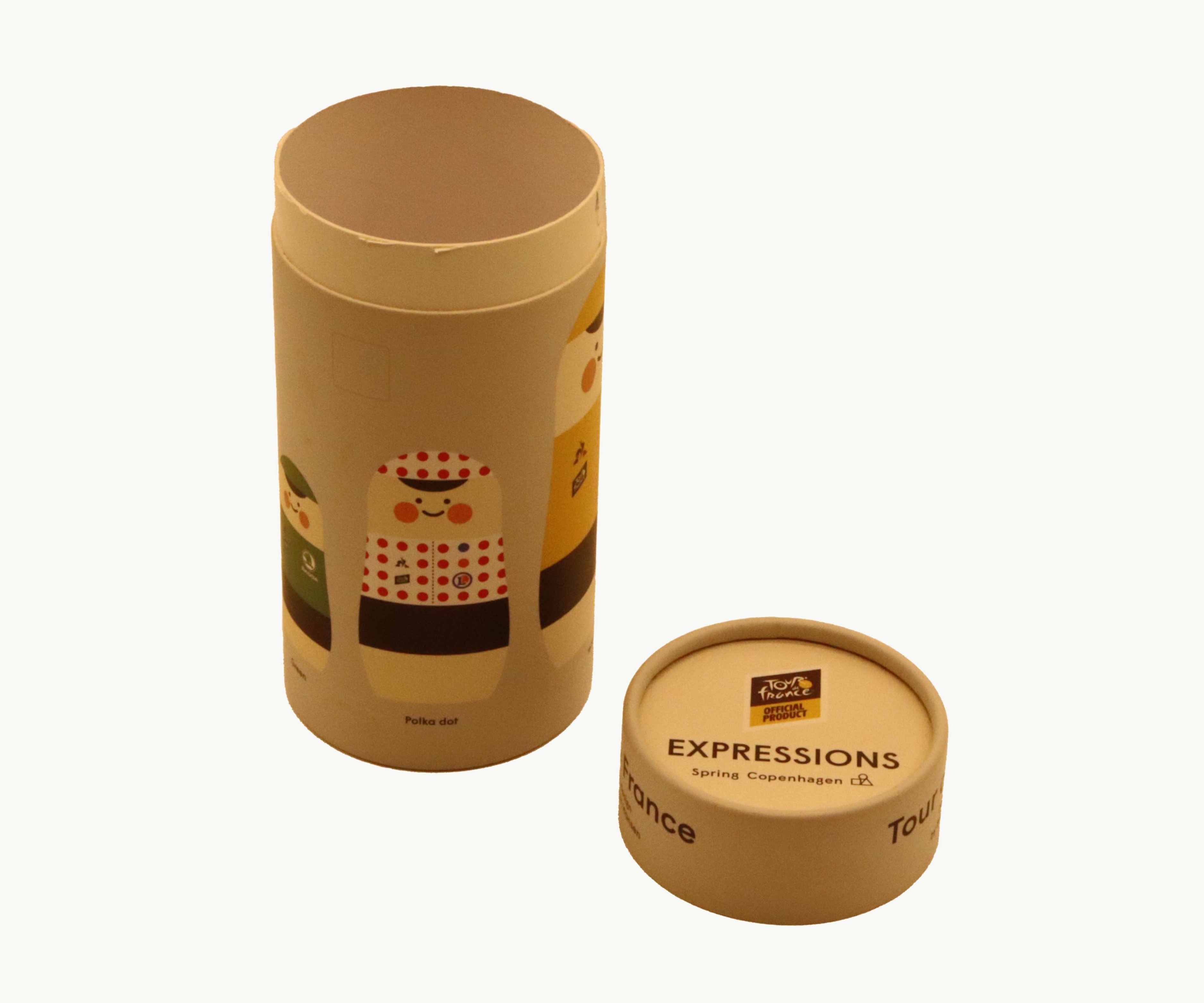 Circular Paper Tube Packaging Box , OEM CMYK / 4C Kraft Paper Tube