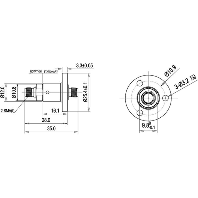 Stable Single Channel Coaxial Rotary Joint for Radar with Low Insertion Loss