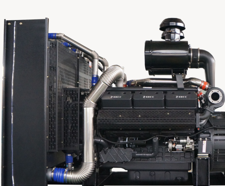 SDEC Shanghai Engine AC Generator Set 480KW / 600KVA 3500 * 1500 * 2100 mm