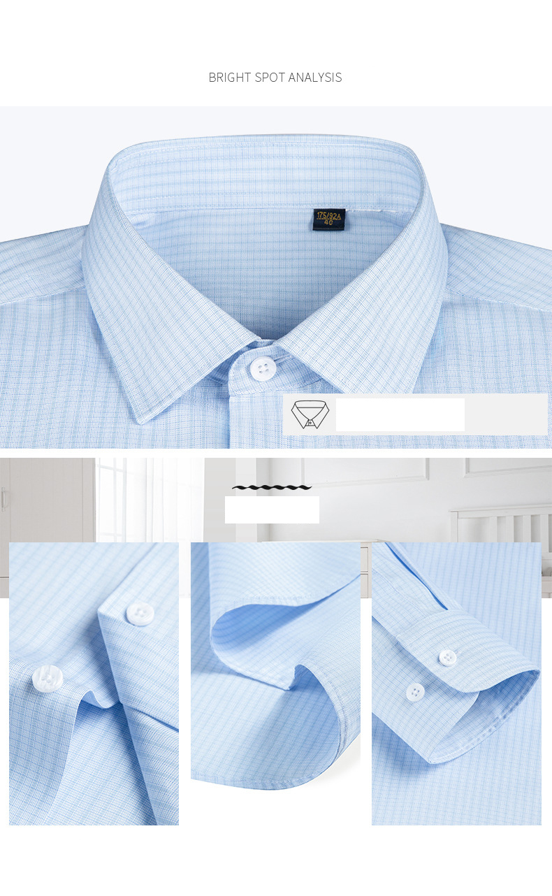 Stretchy Casual Formal Striped Cotton Dressing Shirts For Men in Winter with Fabric
