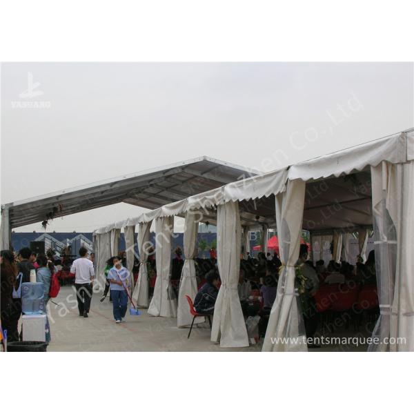 White Ultraviolet Proof Center Gable Pole Custom Event Tents / Outdoor White Event Tents