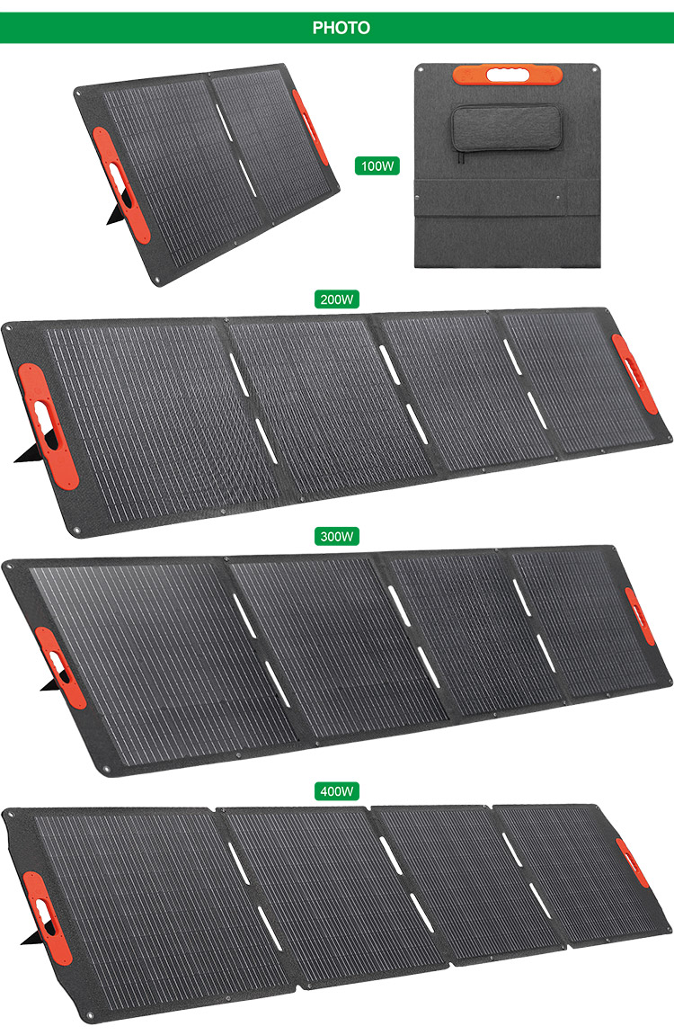 Half Cell 200W Solar Panel , Monocrystalline Solar Charger With Adjustable Kickstand