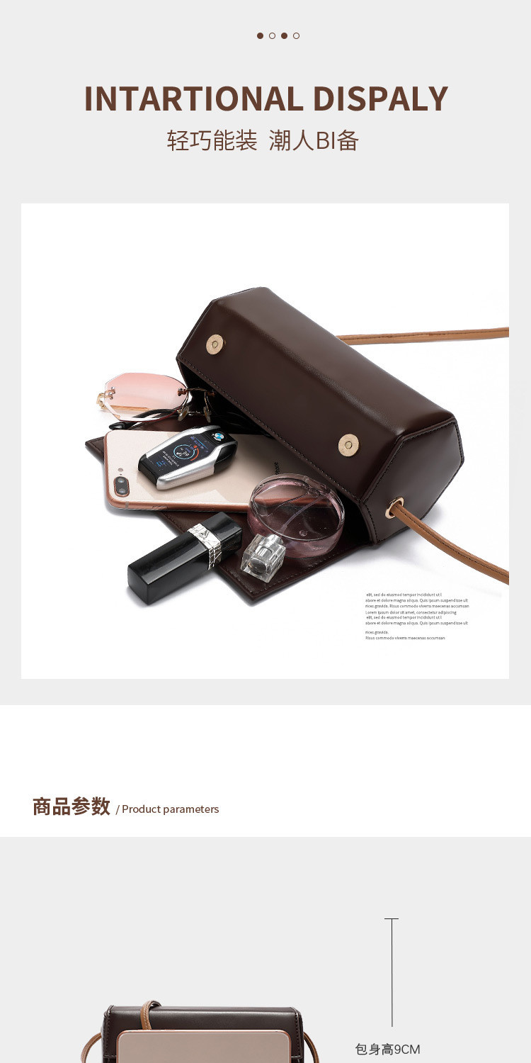 2024 NEW SIMPLE FASHION SMALL BAG NETWORK RED EVERYTHING SINGLE SHOULDER CROSSBODY FEMALE BAG FASHION NICHE CYLINDER BAG