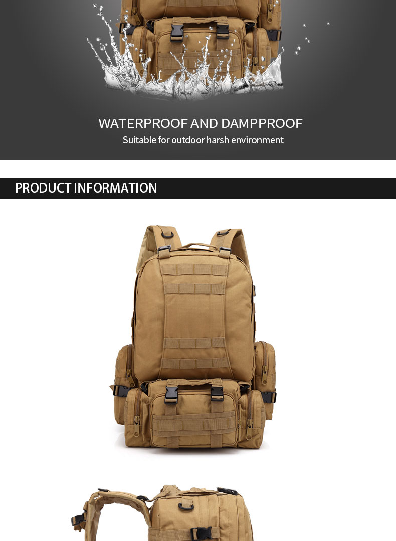 Outdoor Camping Backpack Multi-purpose Hiking Bag for Fishing and Picnic