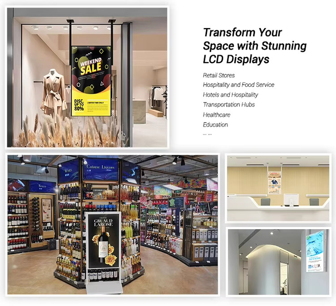 Ultra Thin Bezel 55 Inch Open Frame LCD Screen Outdoor Advertising Player Display 3000 Nits Digital Signage High Brightness