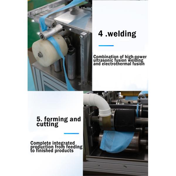 High Speed Bouffant Cap Making Machine Automatic Thermostat Control