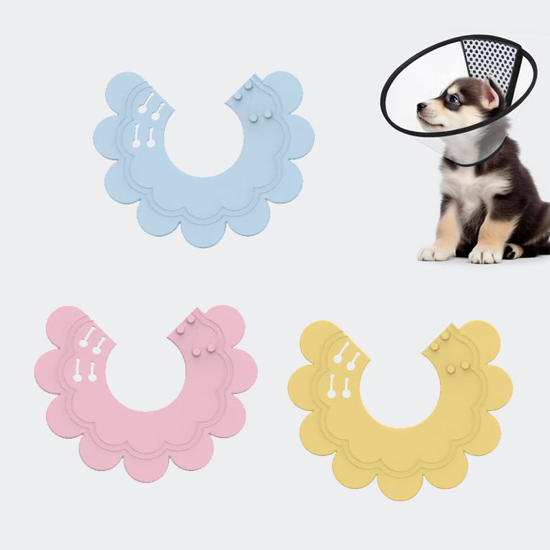 Customizable Elizabethan Circle Soft Rubber Silicone Anti-licking and anti-biting recovery Pet Neck Collar