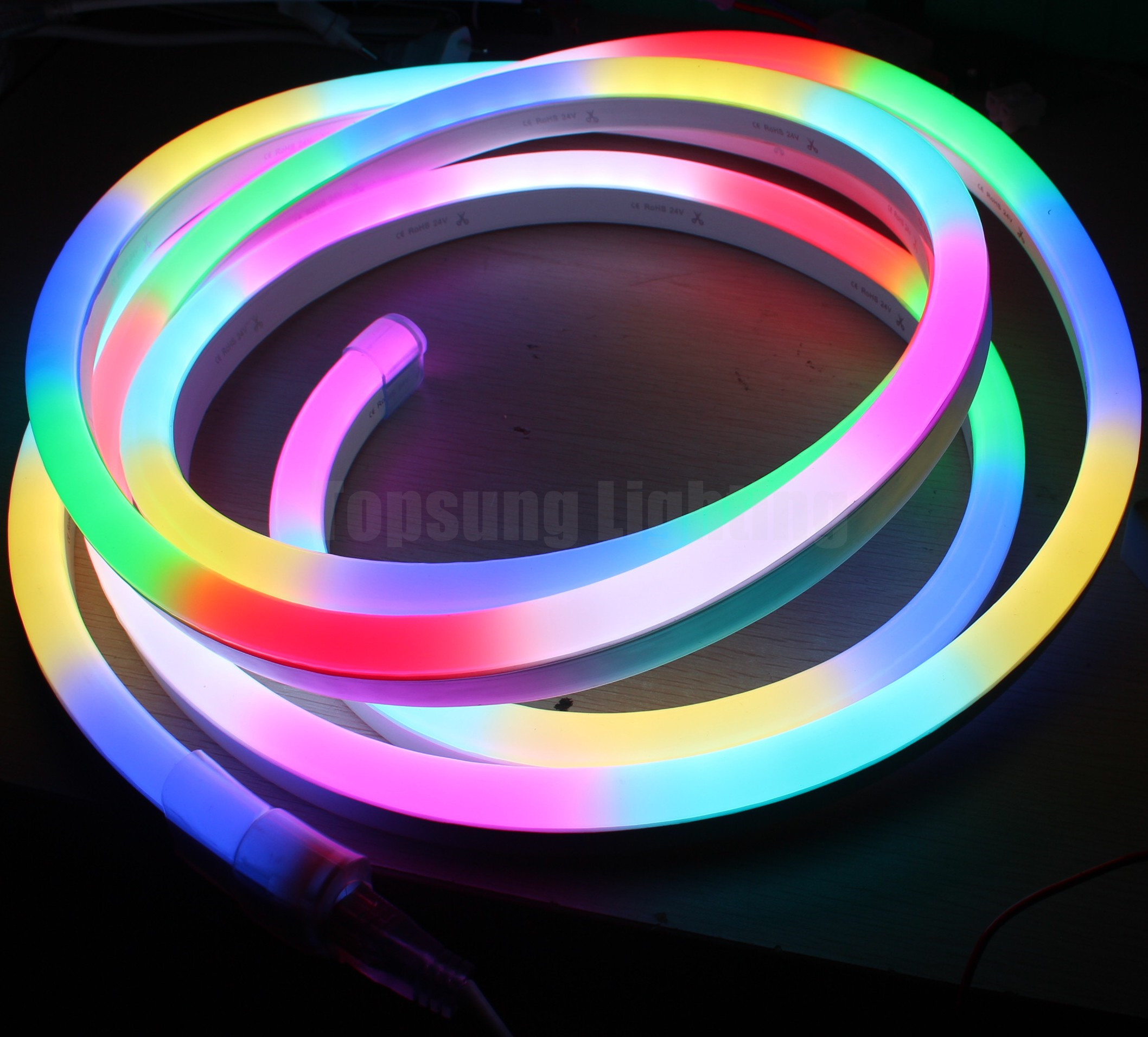 40mm Dream color flexible strip lighting 360 round ip68 neon bulbs & tubes pixel rgbic neon tube