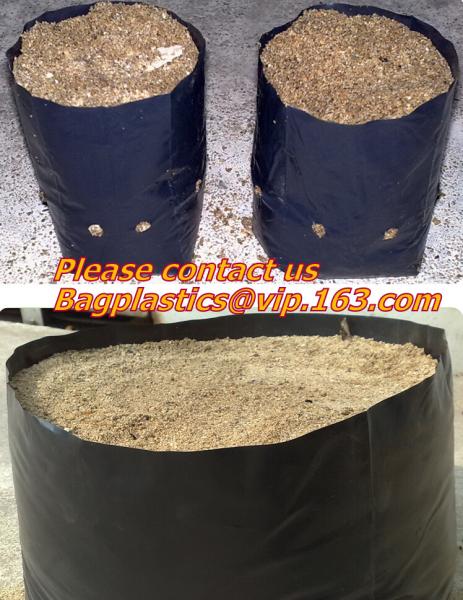 PLASTIC GROW BAGS, NURSERY PLANTER, SEED HYDROPONICS, FLOWER POTS, BLACK Grow