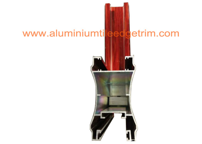 Crystal Beach Aluminium Door Profiles , Aluminum Door Frame Profile Wood Grain Effect