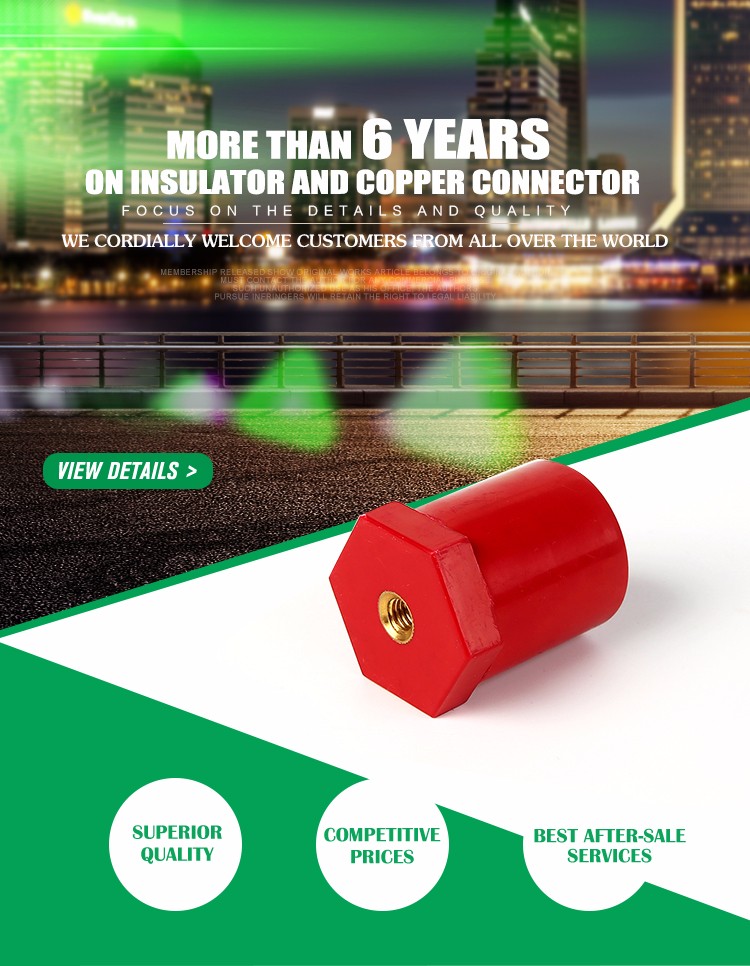 SB4050 M8 battery Red Round Hexagon Screw Busbar Insulators