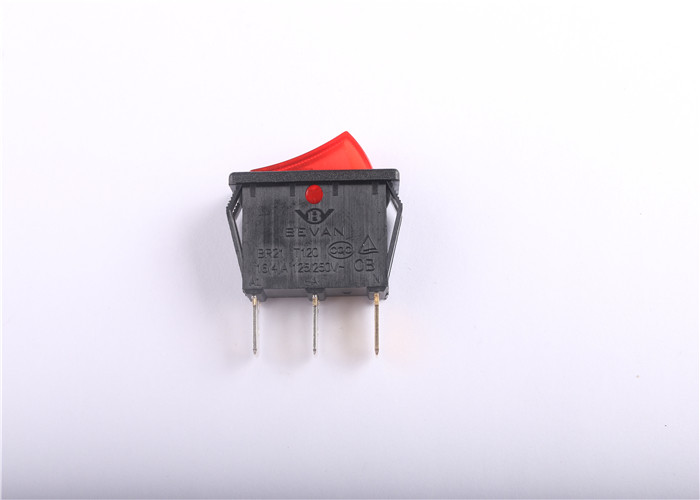 3 Way Illuminated Rocker Switch Heat Resistant With Silver Contact Points Inside