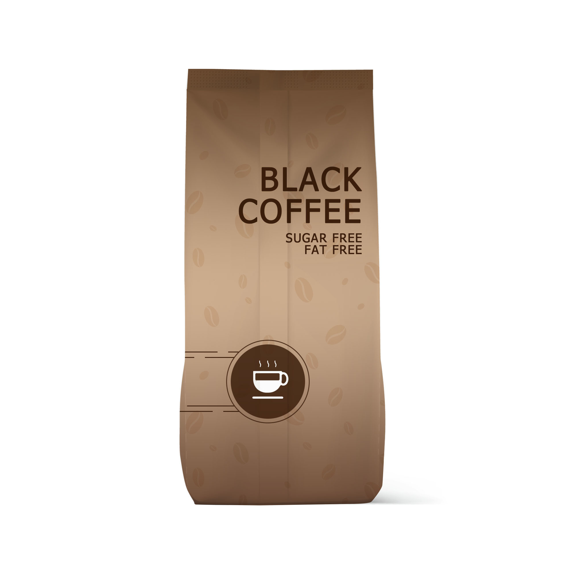 Customized Black Coffee Side Gusset Bags Moisture Proof