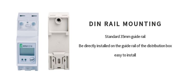 Smart WiFi 1 Phase Meter Din Rail Energy Monitor Single Phase Electronic Kwh Meter