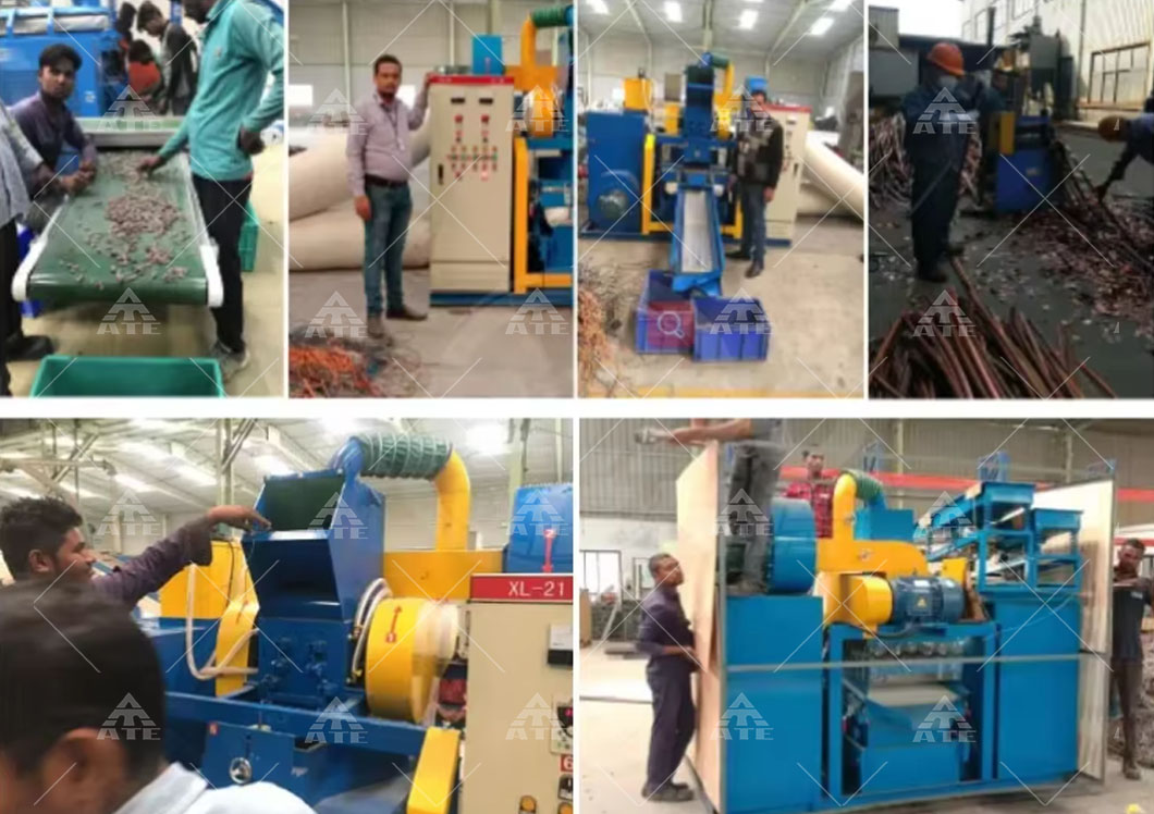 Small Waste Cable Separator Waste Metal Copper Wire Recycling Machine Scrap Copper Cable Copper Wire Granulator for Sale