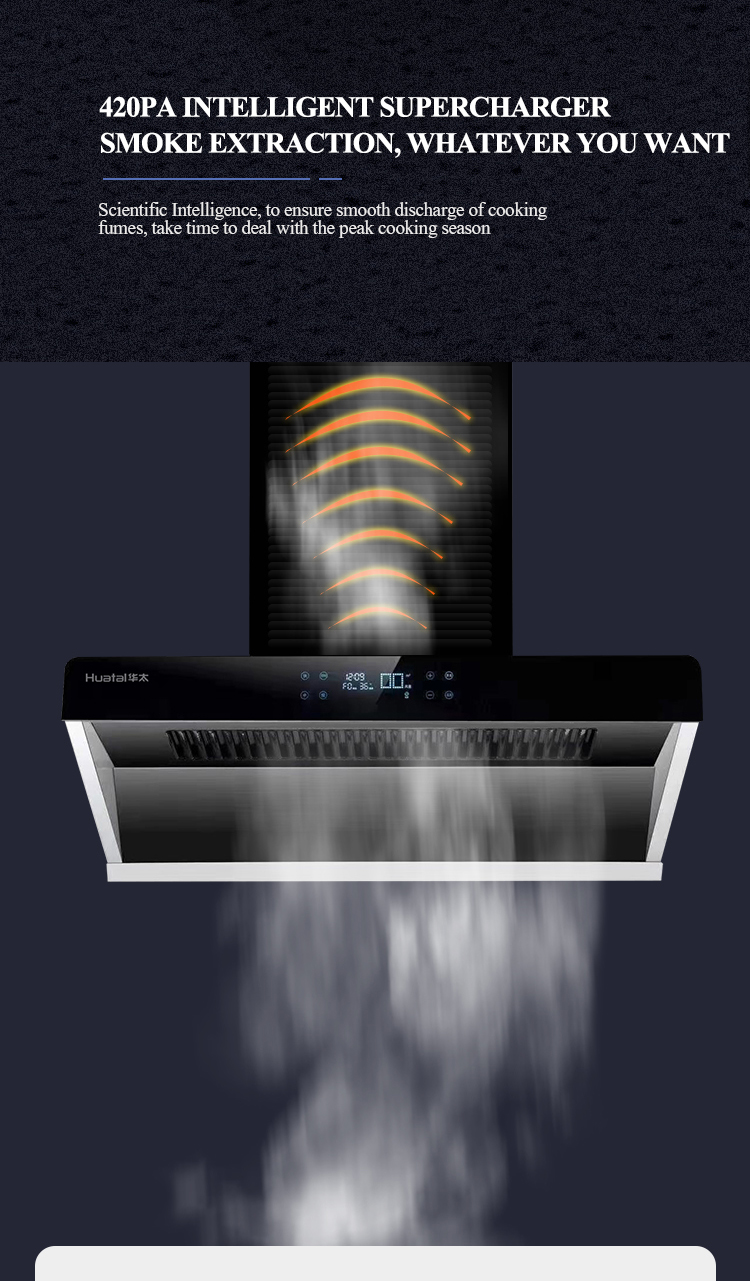 Quiet Side Suction Cooker Hood Kitchen Extractor 600mm 183W