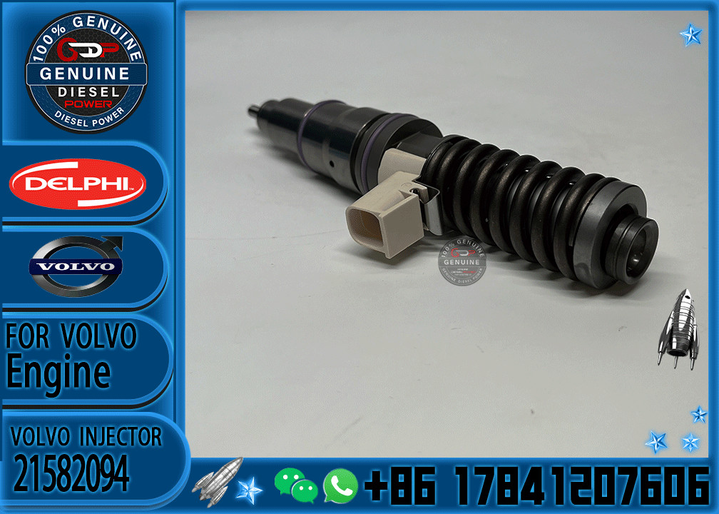 D12D Engine Fuel Injector 20847327 21582096 21582094 21644598 20708597