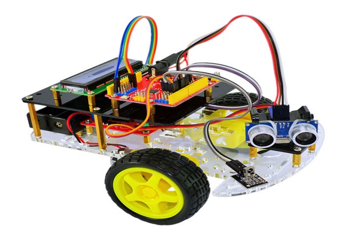 Remote Tracing Arduino Car Robot Learning Starter Kit With LCD Display