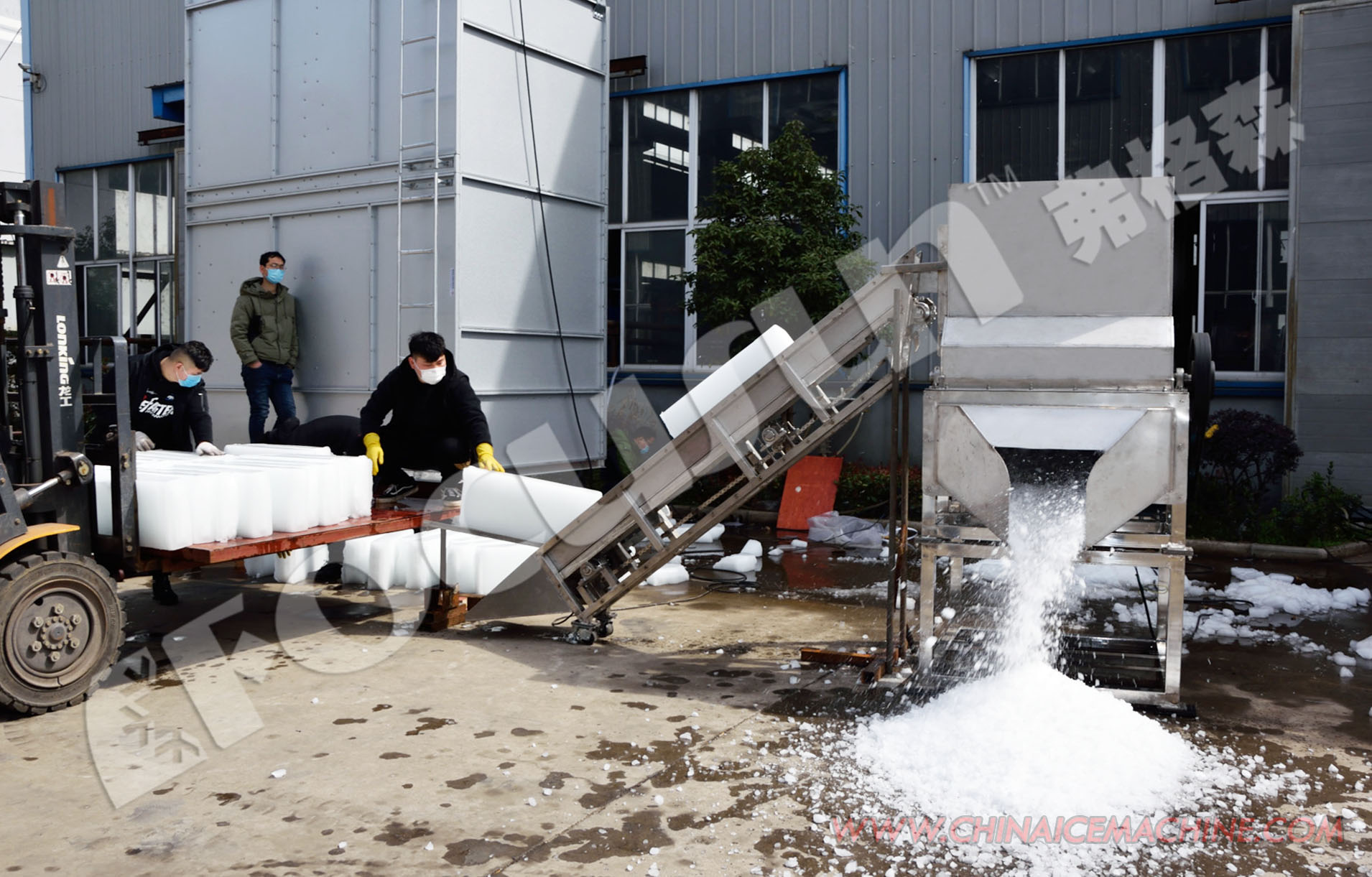 R404 Refrigerant Container Type Block Ice Machine for Seafood Preservation 5Ton/Day