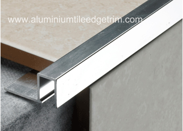 square tile trim installation