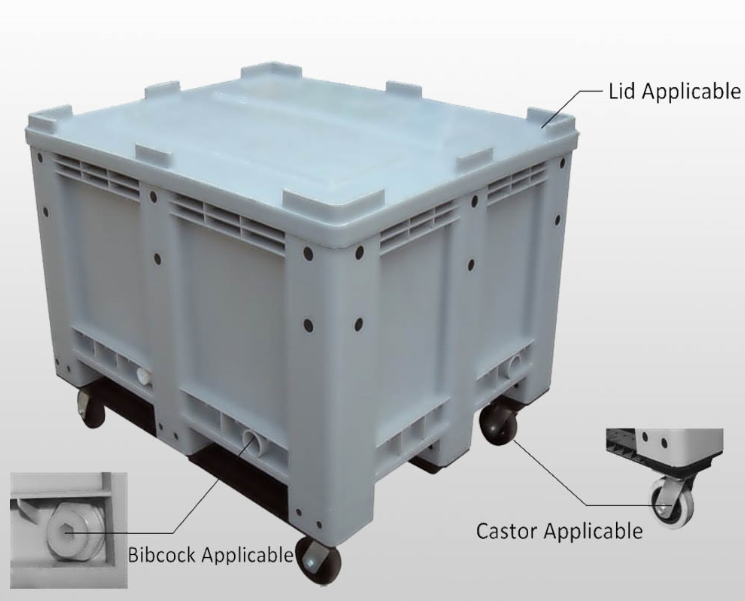 solid bulk container plastic pallet box turnover closed deck pallet box storage Container