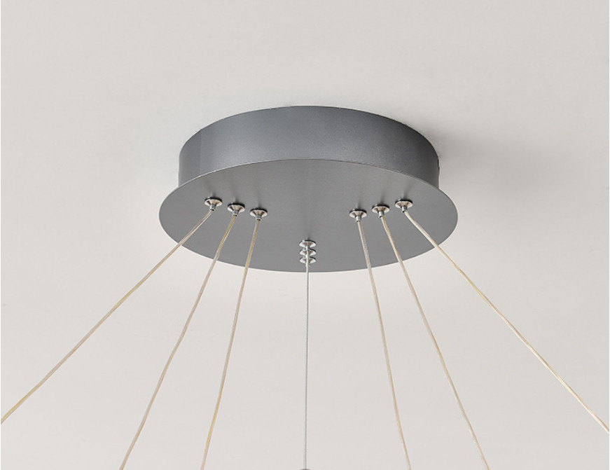 Polishing Metal Material LED Contemporary Round Chandelier 20 - 30m²