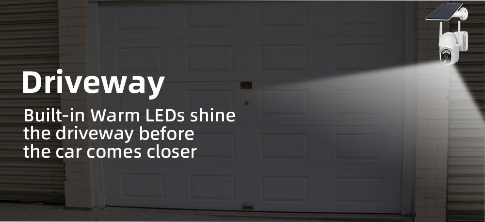 7800mAh Battery Solar CCTV Camera 3MP WiFi Wireless Outdoor Solar Spotlight Camera