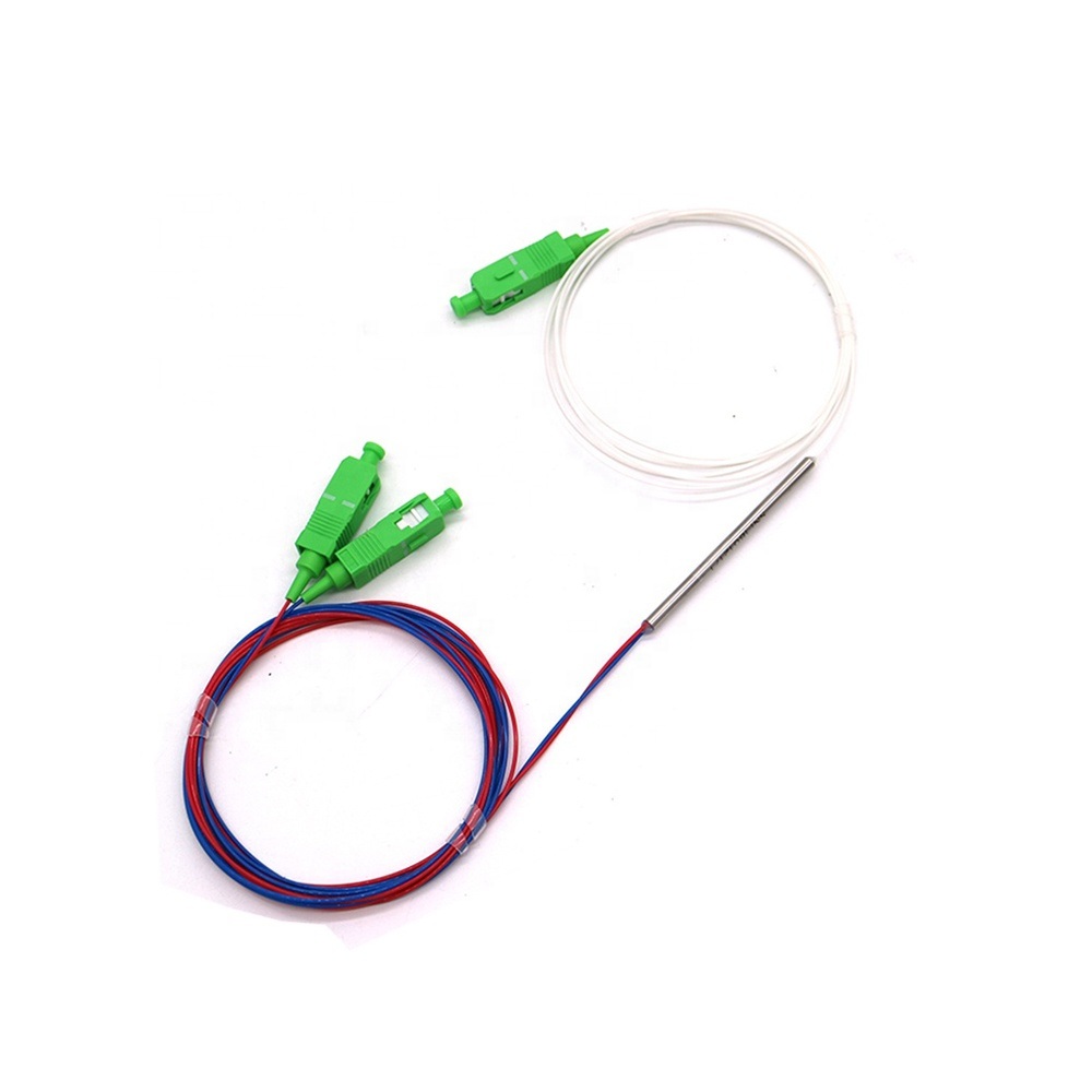 Factory Customization 1X2 FC/APC Fbt Fiber Optic Splitter Single Mode Dual Window 0.9mm Fiber with Loose Tube