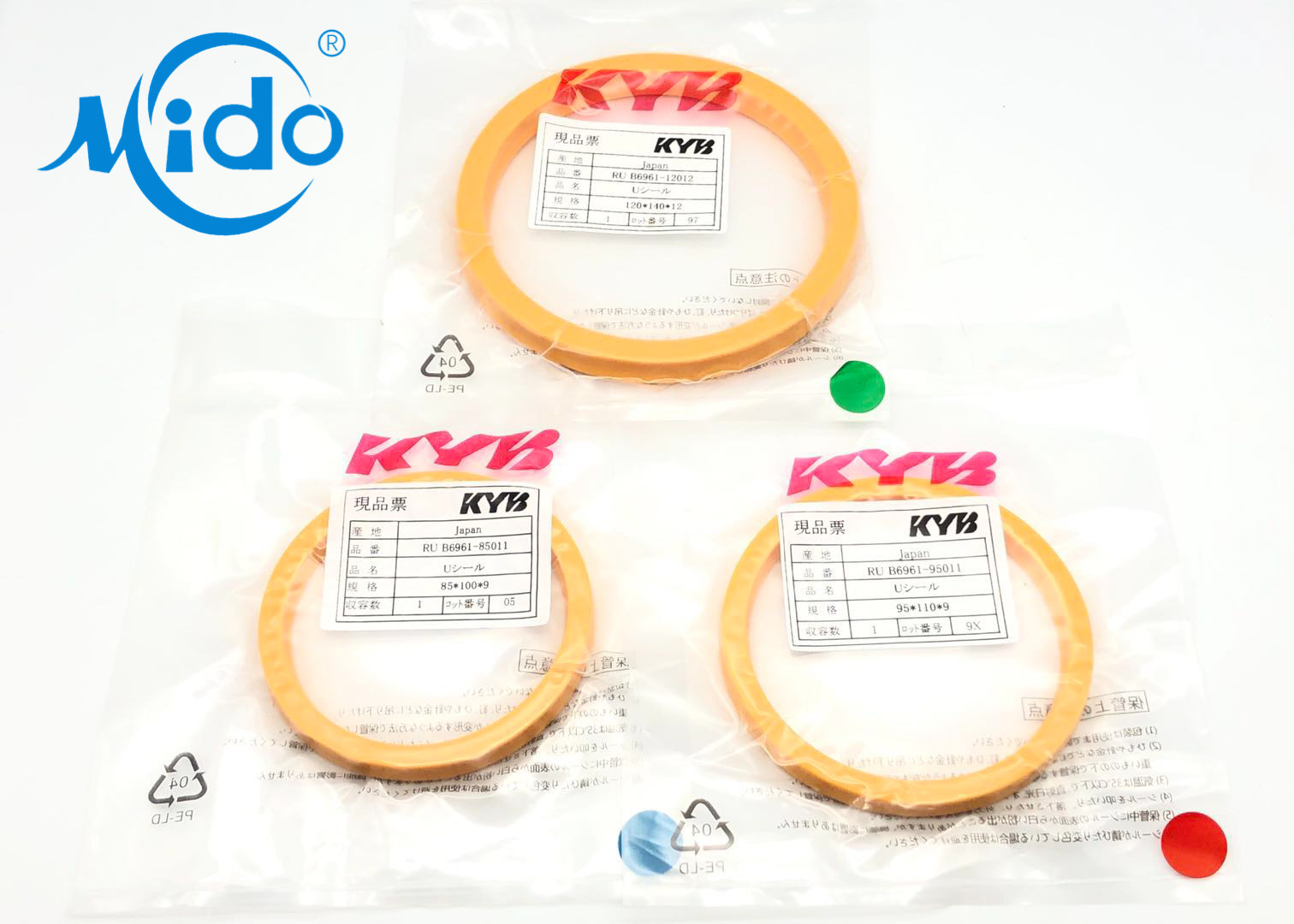 120-140-12 TPU Hydraulic Rod Seals Kyb Genuine Parts Low Temperature Resistance